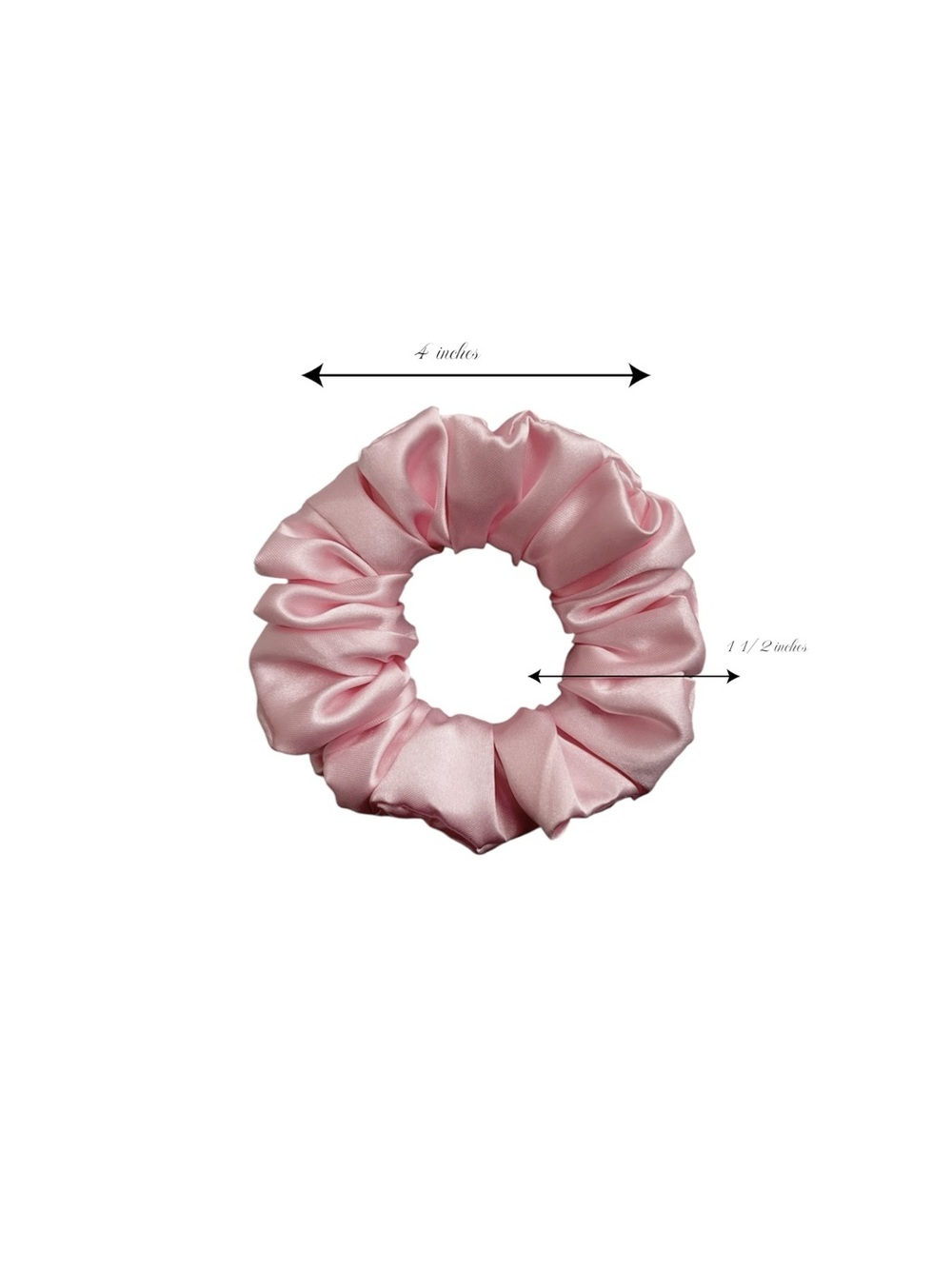 Pink Satin Hair Scrunchies Set - Picture 10 of 10